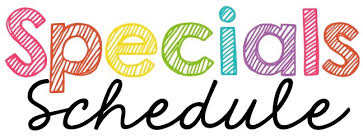 Specials Schedule